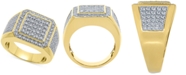 Macy's Men's Diamond Multi-Cluster Ring (2 ct. t.w.) in 10k Gold